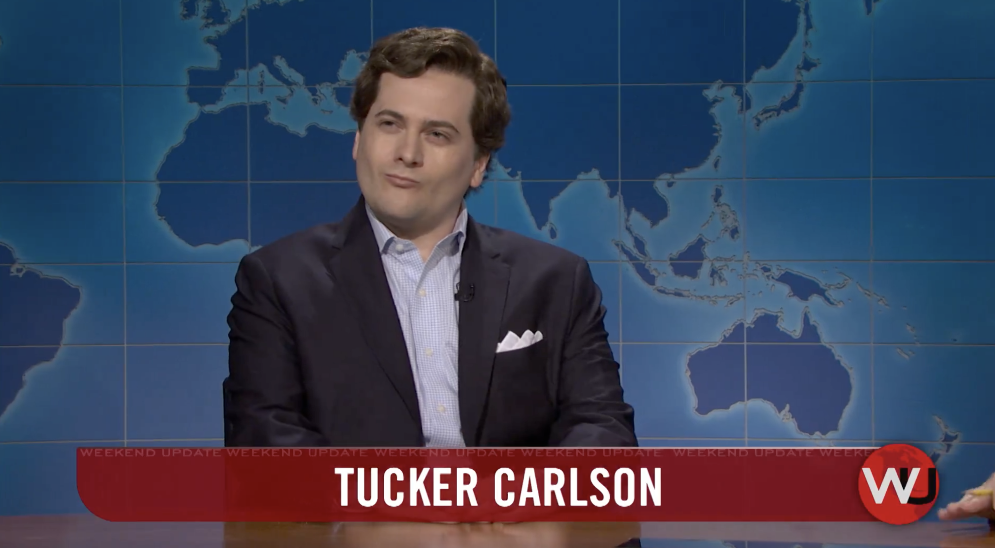 ‘SNL’s Weekend Update Scores With Jeremy Culhane’s Tucker Carlson Trashing Met Gala, Mikey Day & Marcello Hernández As Kamikaze Dolphins